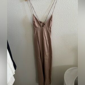 Zara brown maxi dress with open back NEW WITH TAGS